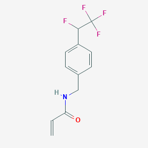 molecular formula C12H11F4NO B2461212 N-[[4-(1,2,2,2-Tetrafluoroethyl)phenyl]methyl]prop-2-enamide CAS No. 2361655-98-1