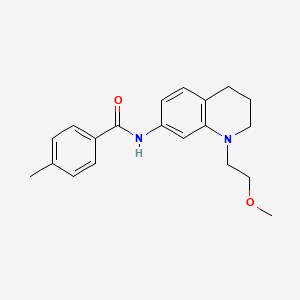 molecular formula C20H24N2O2 B2461214 N-(1-(2-methoxyethyl)-1,2,3,4-tetrahydroquinolin-7-yl)-4-methylbenzamide CAS No. 1172942-66-3