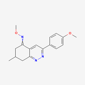 molecular formula C17H19N3O2 B2461216 N-methoxy-3-(4-methoxyphenyl)-7-methyl-7,8-dihydro-6H-cinnolin-5-imine CAS No. 1024886-45-0