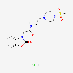 N-(2-(4-(methylsulfonyl)piperazin-1-yl)ethyl)-2-(2-oxobenzo[d]oxazol-3(2H)-yl)acetamide hydrochloride