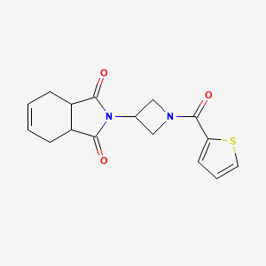 molecular formula C16H16N2O3S B2461219 2-(1-(thiophene-2-carbonyl)azetidin-3-yl)-3a,4,7,7a-tetrahydro-1H-isoindole-1,3(2H)-dione CAS No. 1798675-98-5