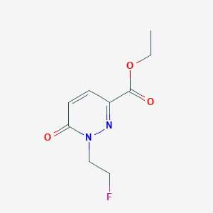 molecular formula C9H11FN2O3 B2461228 Ethyl 1-(2-fluoroethyl)-6-oxo-1,6-dihydropyridazine-3-carboxylate CAS No. 1955499-03-2