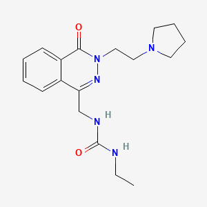 molecular formula C18H25N5O2 B2461229 1-Ethyl-3-((4-oxo-3-(2-(pyrrolidin-1-yl)ethyl)-3,4-dihydrophthalazin-1-yl)methyl)urea CAS No. 1448070-85-6