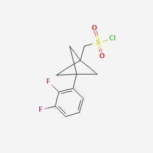 [3-(2,3-Difluorophenyl)-1-bicyclo[1.1.1]pentanyl]methanesulfonyl chloride