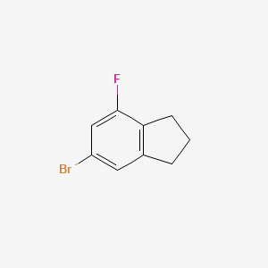 molecular formula C9H8BrF B2461242 6-Bromo-4-fluoroindane CAS No. 1400702-00-2