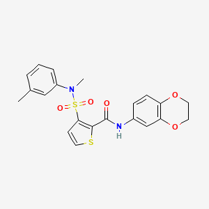 molecular formula C21H20N2O5S2 B2461249 N-(2,3-dihydro-1,4-benzodioxin-6-yl)-3-[methyl(3-methylphenyl)sulfamoyl]thiophene-2-carboxamide CAS No. 1206994-38-8