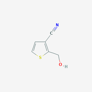 molecular formula C6H5NOS B2461258 3-Thiophenecarbonitrile, 2-(hydroxymethyl)- CAS No. 106449-27-8