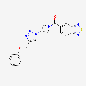 molecular formula C19H16N6O2S B2461259 5-{3-[4-(fenoximetil)-1H-1,2,3-triazol-1-il]azetidin-1-carbonil}-2,1,3-benzotiadiazol CAS No. 2034401-88-0