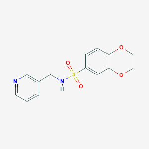 molecular formula C14H14N2O4S B246126 N-(pyridin-3-ylmethyl)-2,3-dihydro-1,4-benzodioxine-6-sulfonamide 