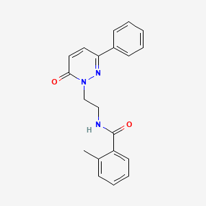 molecular formula C20H19N3O2 B2461262 2-methyl-N-(2-(6-oxo-3-phenylpyridazin-1(6H)-yl)ethyl)benzamide CAS No. 921825-11-8