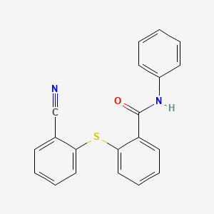 2-((2-Cyanophenyl)sulfanyl)-N-phenylbenzenecarboxamide