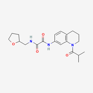 molecular formula C20H27N3O4 B2461265 N1-(1-isobutyryl-1,2,3,4-tetrahydroquinolin-7-yl)-N2-((tetrahydrofuran-2-yl)methyl)oxalamide CAS No. 941945-45-5