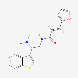 molecular formula C19H20N2O2S B2461270 (E)-N-(2-(benzo[b]thiophen-3-yl)-2-(dimethylamino)ethyl)-3-(furan-2-yl)acrylamide CAS No. 2035000-48-5