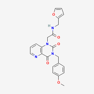 molecular formula C22H20N4O5 B2461272 N-(呋喃-2-基甲基)-2-(3-(4-甲氧基苄基)-2,4-二氧代-3,4-二氢吡啶并[3,2-d]嘧啶-1(2H)-基)乙酰胺 CAS No. 921797-88-8