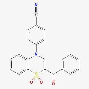 4-(2-benzoyl-1,1-dioxido-4H-1,4-benzothiazin-4-yl)benzonitrile