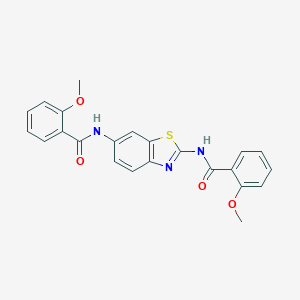 molecular formula C23H19N3O4S B246128 N,N'-1,3-benzothiazole-2,6-diylbis(2-methoxybenzamide) 