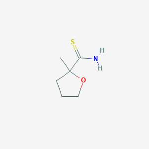 molecular formula C6H11NOS B2461281 2-Methyloxolane-2-carbothioamide CAS No. 1536844-79-7