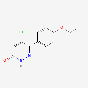 molecular formula C12H11ClN2O2 B2461285 5-Chloro-6-(4-ethoxyphenyl)pyridazin-3(2H)-one CAS No. 1443288-25-2