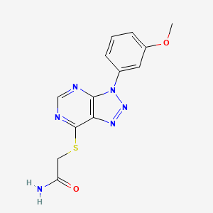 molecular formula C13H12N6O2S B2461304 2-[3-(3-Methoxyphenyl)triazolo[4,5-d]pyrimidin-7-yl]sulfanylacetamide CAS No. 941906-18-9