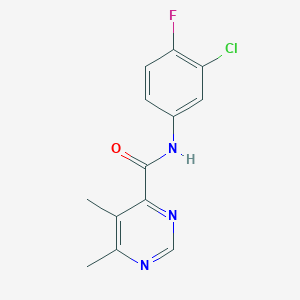 N-(3-Chloro-4-fluorophenyl)-5,6-dimethylpyrimidine-4-carboxamide