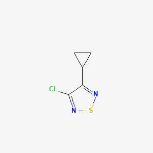 molecular formula C5H5ClN2S B2461307 3-Chloro-4-cyclopropyl-1,2,5-thiadiazole CAS No. 1486229-35-9