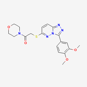 2-((3-(3,4-Dimethoxyphenyl)-[1,2,4]triazolo[4,3-b]pyridazin-6-yl)thio)-1-morpholinoethanone