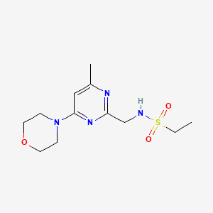molecular formula C12H20N4O3S B2461310 N-((4-methyl-6-morpholinopyrimidin-2-yl)methyl)ethanesulfonamide CAS No. 1797662-06-6