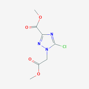 molecular formula C7H8ClN3O4 B2461313 Methyl 5-chloro-1-(2-methoxy-2-oxoethyl)-1H-1,2,4-triazole-3-carboxylate CAS No. 2279123-77-0