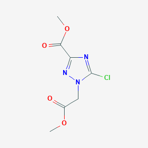 molecular formula C7H8ClN3O4 B2461313 Methyl-5-Chlor-1-(2-Methoxy-2-oxoethyl)-1H-1,2,4-triazol-3-carboxylat CAS No. 2279123-77-0