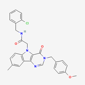 N-(2-chlorobenzyl)-2-(3-(4-methoxybenzyl)-8-methyl-4-oxo-3H-pyrimido[5,4-b]indol-5(4H)-yl)acetamide