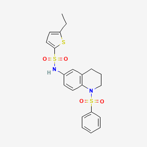 5-ethyl-N-(1-(phenylsulfonyl)-1,2,3,4-tetrahydroquinolin-6-yl)thiophene-2-sulfonamide