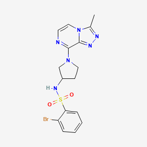 2-bromo-N-(1-(3-methyl-[1,2,4]triazolo[4,3-a]pyrazin-8-yl)pyrrolidin-3-yl)benzenesulfonamide