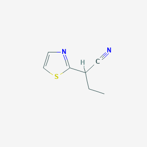 molecular formula C7H8N2S B2461320 2-(1,3-Thiazol-2-yl)butanenitrile CAS No. 1892476-74-2