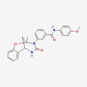 N-(4-methoxyphenyl)-3-(2-methyl-4-oxo-5,6-dihydro-2H-2,6-methano-1,3,5-benzoxadiazocin-3(4H)-yl)benzamide