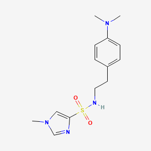 molecular formula C14H20N4O2S B2461334 N-(4-(二甲氨基)苯乙基)-1-甲基-1H-咪唑-4-磺酰胺 CAS No. 1448031-01-3