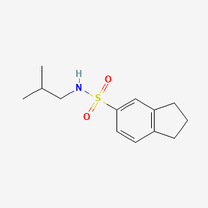 molecular formula C13H19NO2S B2461340 N-(2-methylpropyl)-2,3-dihydro-1H-indene-5-sulfonamide CAS No. 1018240-42-0