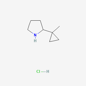 molecular formula C8H16ClN B2461344 2-(1-Methylcyclopropyl)pyrrolidin;hydrochlorid CAS No. 2361636-22-6