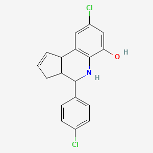 8-Chloro-4-(4-chlorophenyl)-3a,4,5,9b-tetrahydro-3H-cyclopenta[c]quinolin-6-ol
