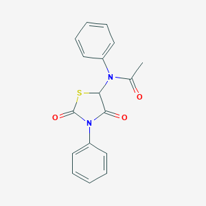 molecular formula C17H14N2O3S B246135 N-(2,4-dioxo-3-phenyl-1,3-thiazolidin-5-yl)-N-phenylacetamide 