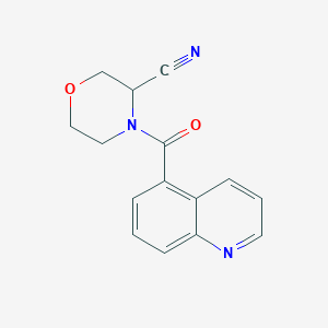 molecular formula C15H13N3O2 B2461362 4-(Quinoline-5-carbonyl)morpholine-3-carbonitrile CAS No. 1394716-25-6