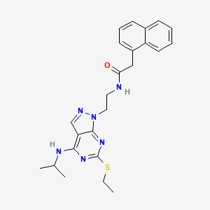 N-(2-(6-(ethylthio)-4-(isopropylamino)-1H-pyrazolo[3,4-d]pyrimidin-1-yl)ethyl)-2-(naphthalen-1-yl)acetamide