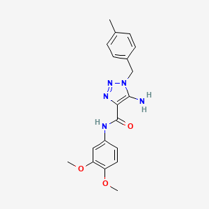 molecular formula C19H21N5O3 B2461378 5-氨基-N-(3,4-二甲氧基苯基)-1-(4-甲基苄基)-1H-1,2,3-三唑-4-甲酰胺 CAS No. 899972-73-7
