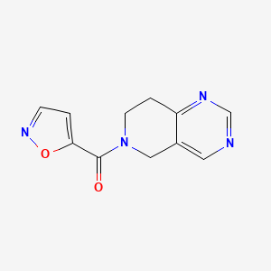 molecular formula C11H10N4O2 B2461379 (7,8-dihydropyrido[4,3-d]pyrimidin-6(5H)-yl)(isoxazol-5-yl)methanone CAS No. 1798033-05-2