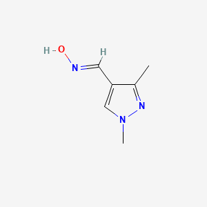 molecular formula C6H9N3O B2461380 1,3-dimethyl-1H-pyrazole-4-carbaldehyde oxime CAS No. 380583-07-3