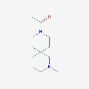 molecular formula C12H22N2O B2461381 1-{2-Methyl-2,9-diazaspiro[5.5]undecan-9-yl}ethan-1-one CAS No. 1824055-90-4
