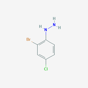 molecular formula C6H6BrClN2 B2461383 (2-溴-4-氯苯基)肼 CAS No. 299165-75-6