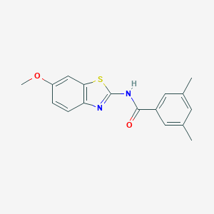 molecular formula C17H16N2O2S B246139 N-(6-methoxy-1,3-benzothiazol-2-yl)-3,5-dimethylbenzamide 