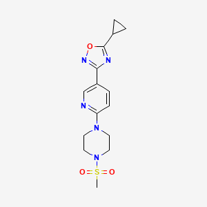 5-Cyclopropyl-3-(6-(4-(methylsulfonyl)piperazin-1-yl)pyridin-3-yl)-1,2,4-oxadiazole