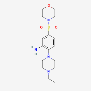 molecular formula C16H26N4O3S B2461397 2-(4-Ethylpiperazin-1-yl)-5-(morpholine-4-sulfonyl)aniline CAS No. 731815-58-0