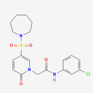 2-[5-(azepane-1-sulfonyl)-2-oxo-1,2-dihydropyridin-1-yl]-N-(3-chlorophenyl)acetamide